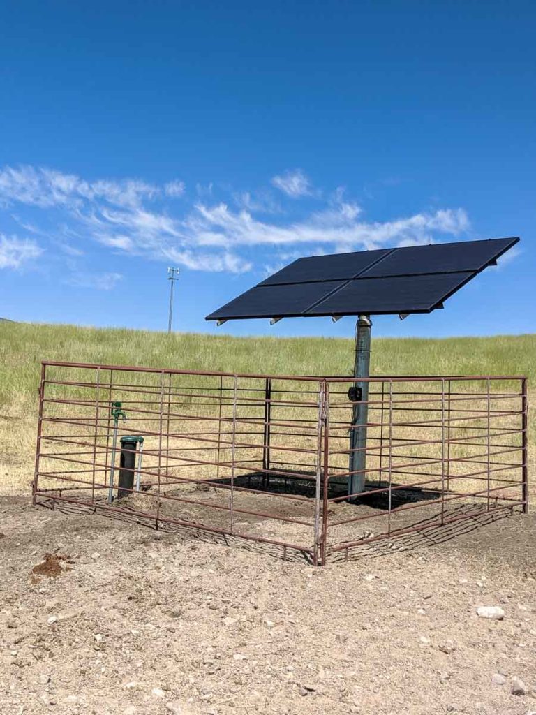 Installed solar pump system