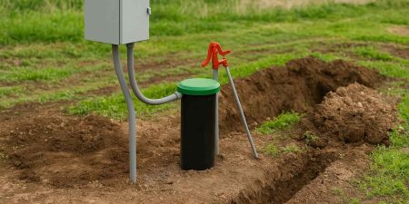 Irrigation system installation with hydrant and control box