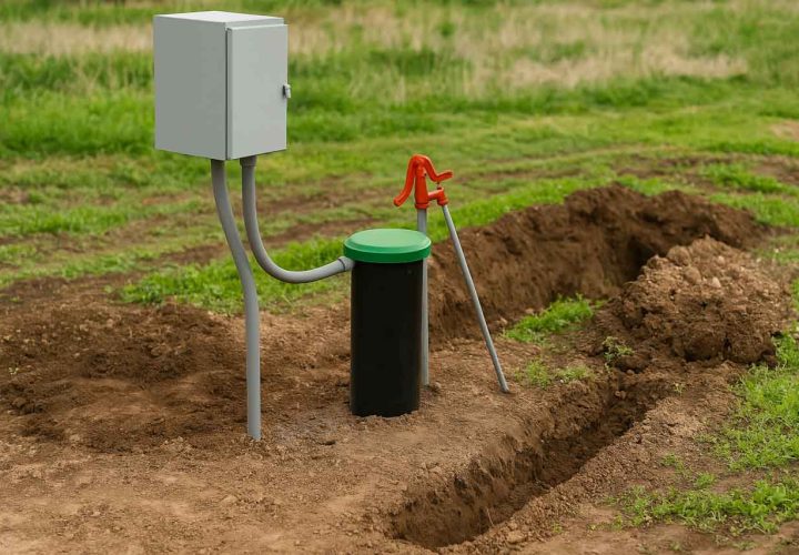 Irrigation system installation with hydrant and control box